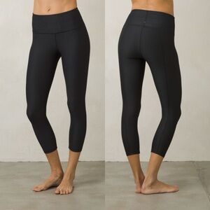 Prana Misty Yoga Leggings Black Womens‎ Size Small Ruched Style W4LMIS314 Active